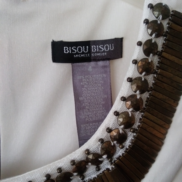 Olive and Cream Dress Size 4 - Picture 4 of 5